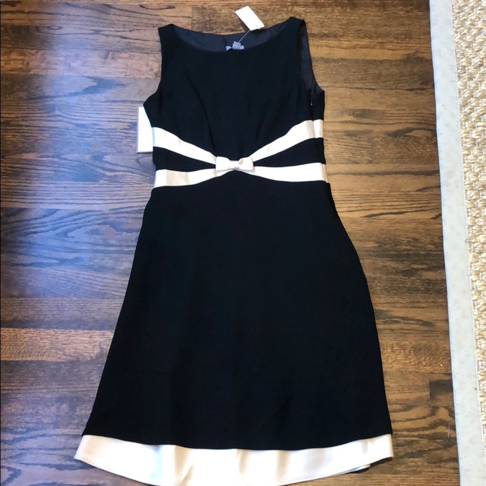Ann Taylor black and gold dress